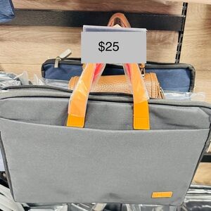 Gray and Orange Men's Bag